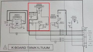 Esquemático: destaque para o circuito do receptor infravermelho